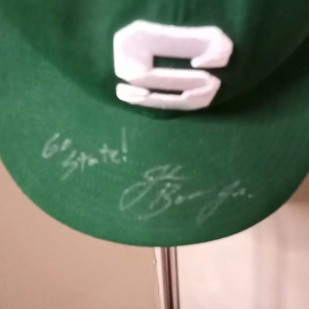 Autographed Michigan State Nike MSU Spartans Baseball Cap Signed Jake Boss Jr.